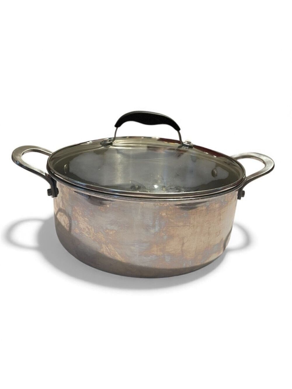 Lexi Home Diamond Non-Stick Tri-Ply Stainless Steel Professional Cookware 5 Qt